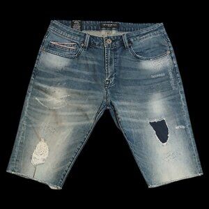 Cult Of Individuality Men's Denim Rocker "Moss" Shorts